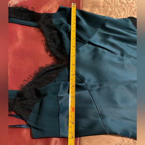 DVF Maire Blue Silk and Lace Slip Dress - Picture 11 of 16